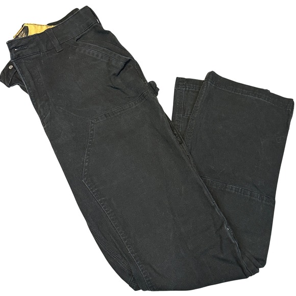 Noble Outfitters Denim - Noble Outfitters Womens Black Canvas Double Front Utility Work Pants Size 12
